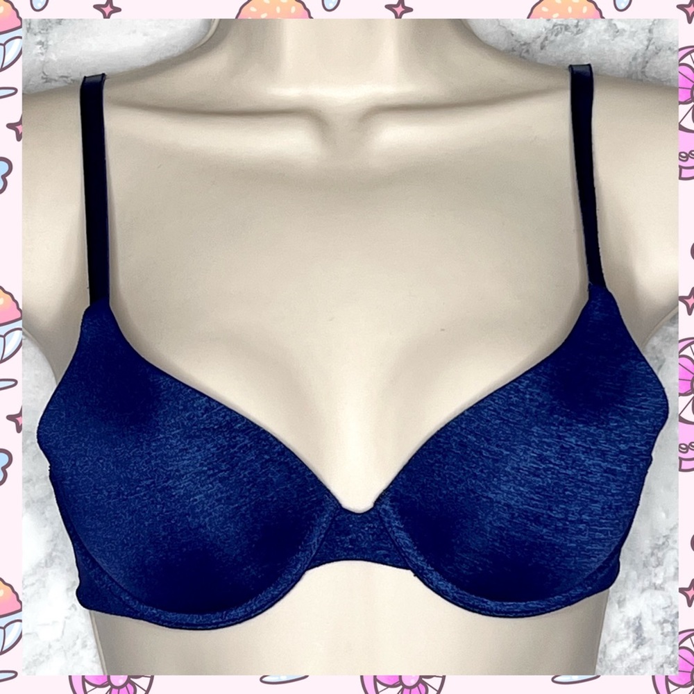 Victoria’s Secret Blue Uplift Semi Demi Convertible Strap Bra 32B
